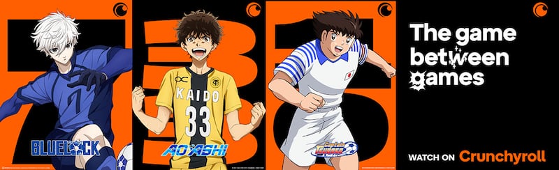 Crunchyroll is running promos featuring its stable of soccer anime, including others focusing on "Blue Lock," during the World Cup.