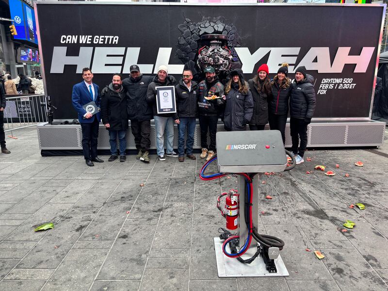 NASCAR set the world record for "loudest billboard" in a unique brand activation in Times Square.
