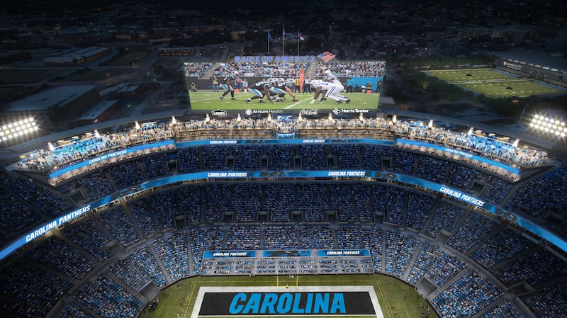 Rendering of planned renovations to Bank of America Stadium.