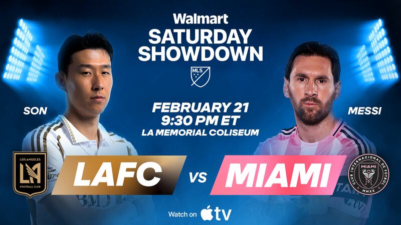 The first Saturday Showdown match will see LAFC host Inter Miami at the L.A. Memorial Coliseum on Feb. 21.