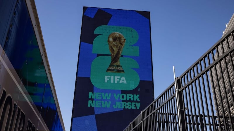 FIFA signage at MetLife Stadium in East Rutherford, New Jersey, US, on Tuesday, Feb. 6, 2024. The 2026 World Cup final will be played at MetLife Stadium in New Jersey, beating out contenders in Dallas and Los Angeles for the honor of holding the world's most-viewed sporting event. Photographer: Yuki Iwamura/Bloomberg via Getty Images