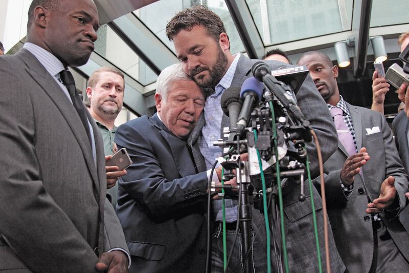 Robert Kraft and Jeff Saturday