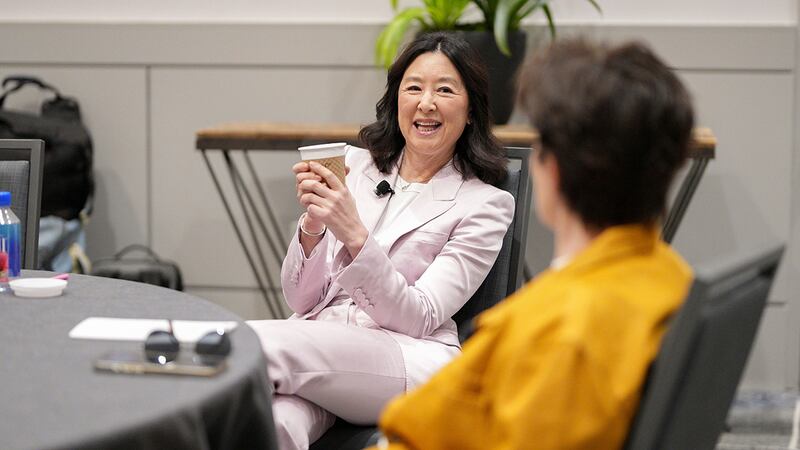 Clara Wu Tsai, chatting with Kara Swisher (r), stressed how investing in the Liberty resulted in not just record performance on the court but business-wise, too.