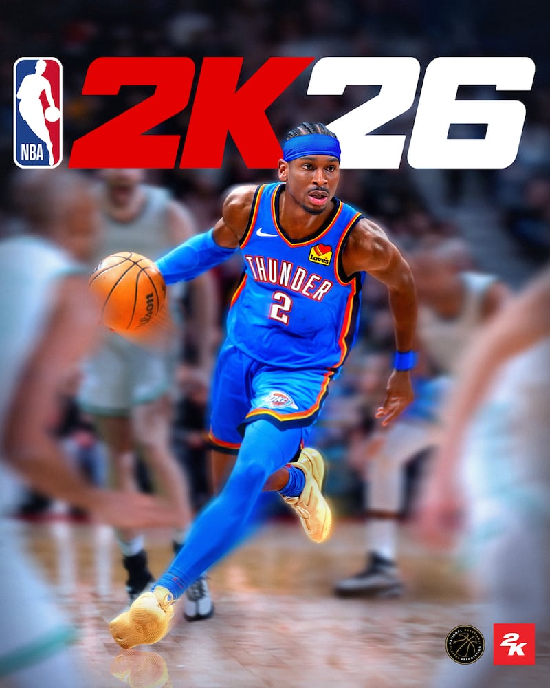 NBA 2K26 cover with Shai Gilgeous-Alexander