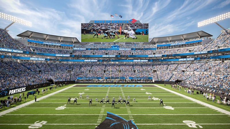 Rendering of planned renovations to Bank of America Stadium.