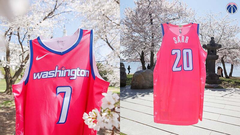 Washington Wizards cherry blossom City Connect