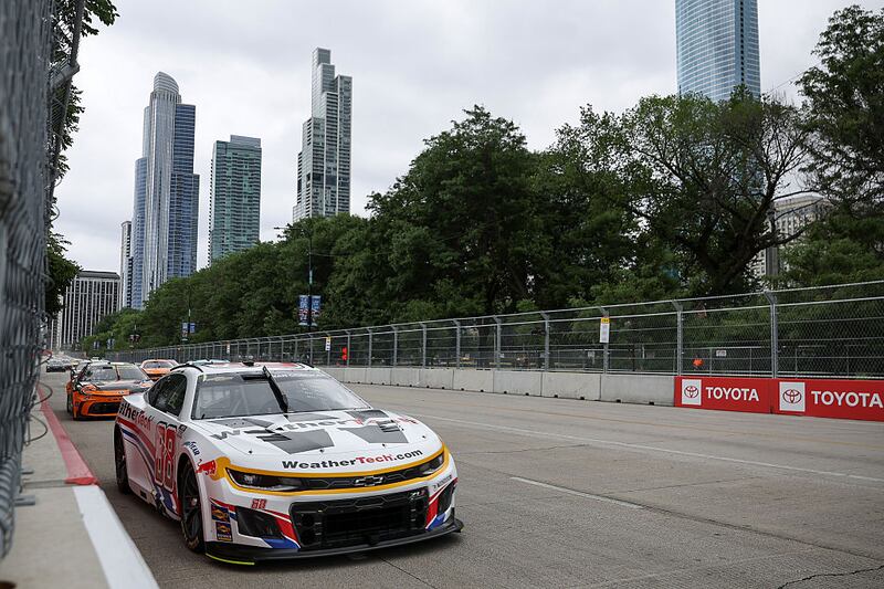 Shane Van Gisbergen, driver of the #88 WeatherTech Chevrolet, drives during the NASCAR Cup Series Grant Park 165
