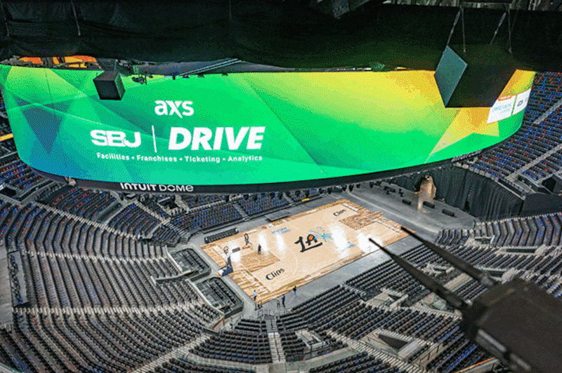 DRIVE attendees heard about the development of Intuit Dome, then took a tour of the building.